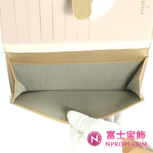 シャネル ココマーク キルティング 長財布 ゴールド＆ライトピンク A68633 【2012年春夏新作】 